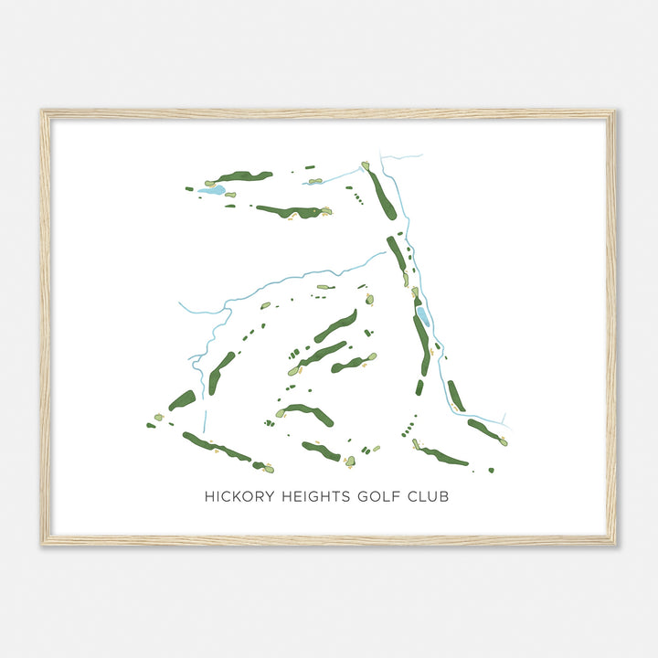 Print of Hickory Heights Golf Club Modern Map