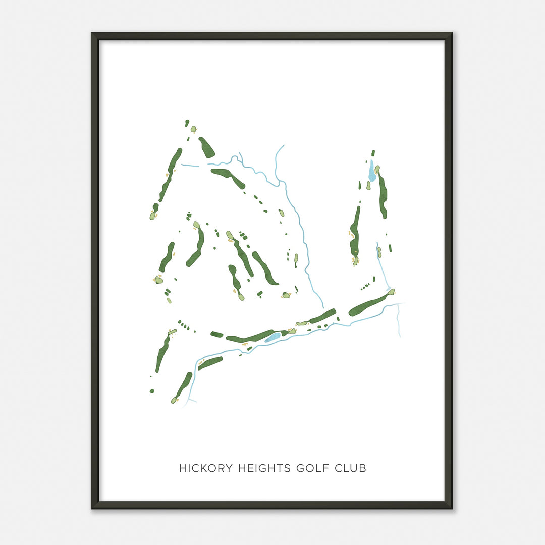 Print of Hickory Heights Golf Club Modern Map