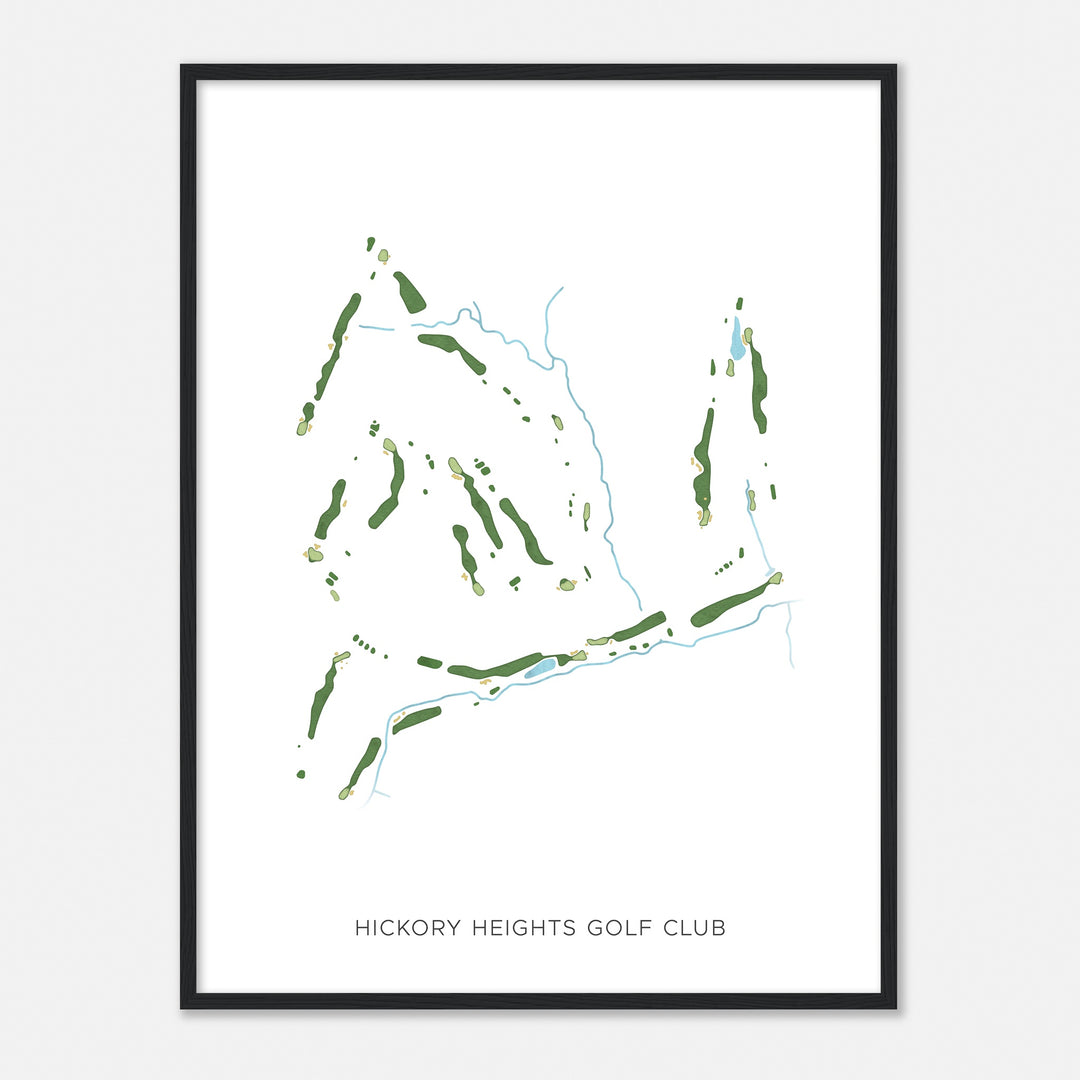 Print of Hickory Heights Golf Club Modern Map