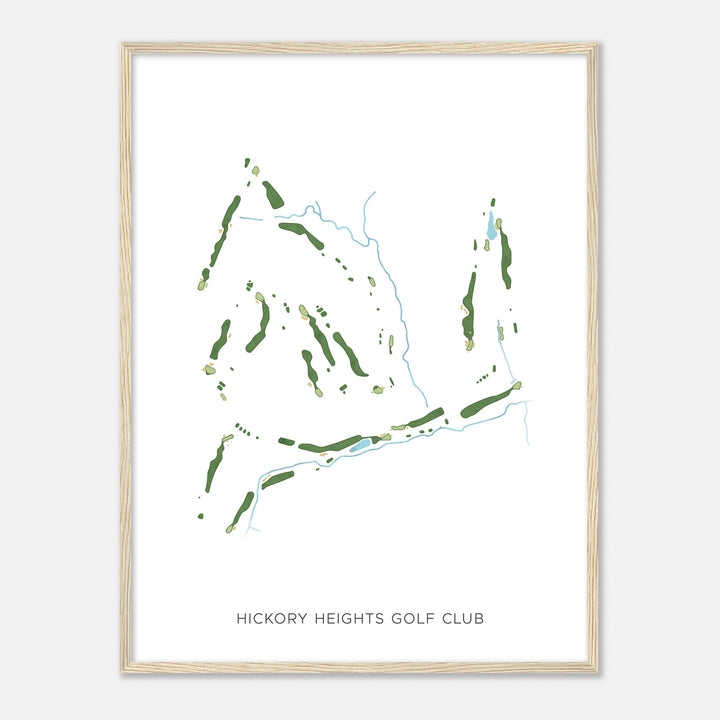 Print of Hickory Heights Golf Club Modern Map