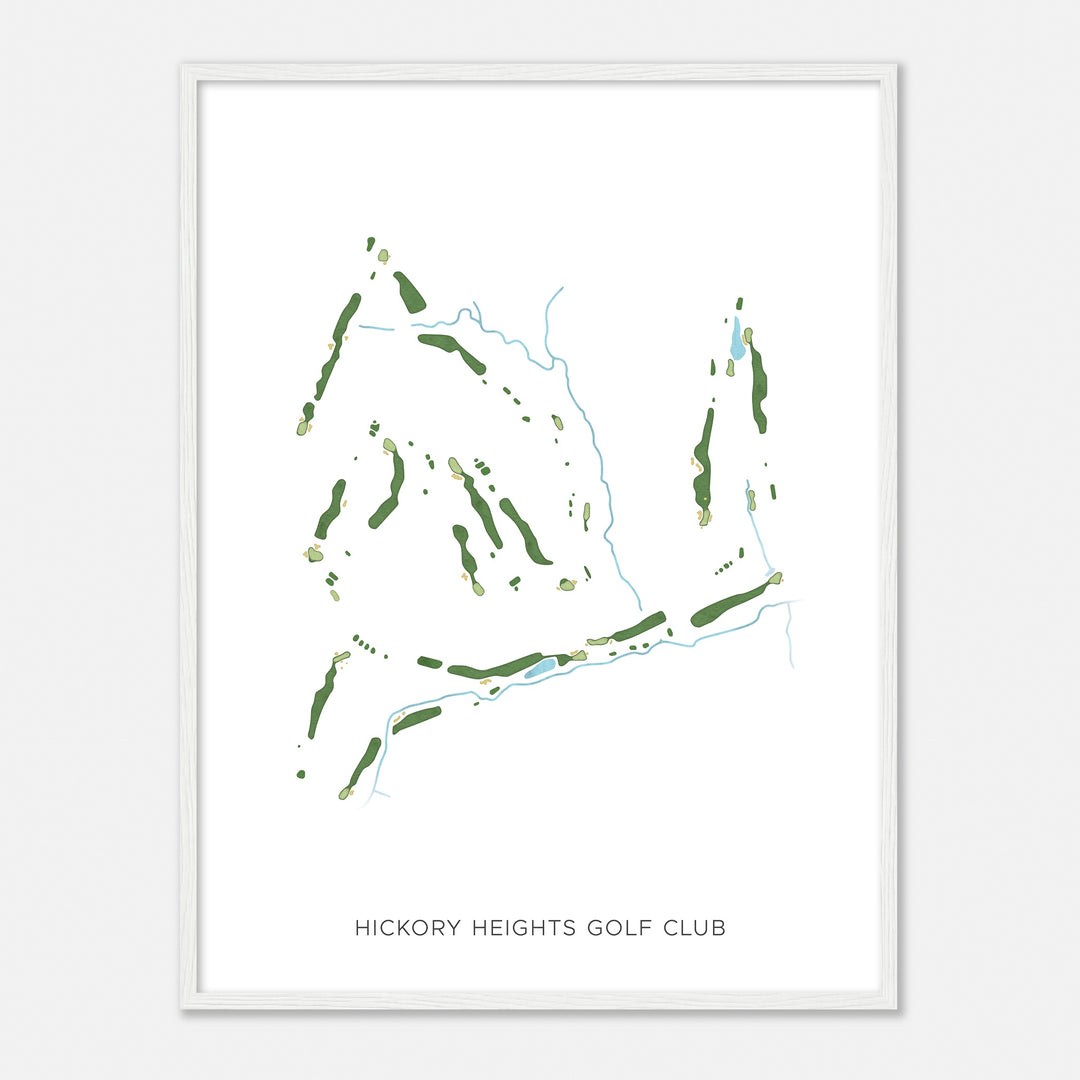 Print of Hickory Heights Golf Club Modern Map