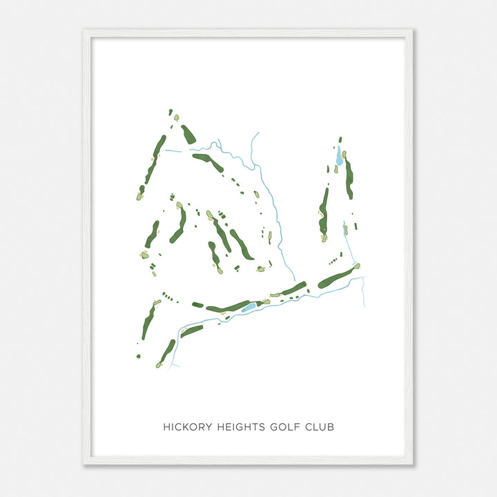 Print of Hickory Heights Golf Club Modern Map