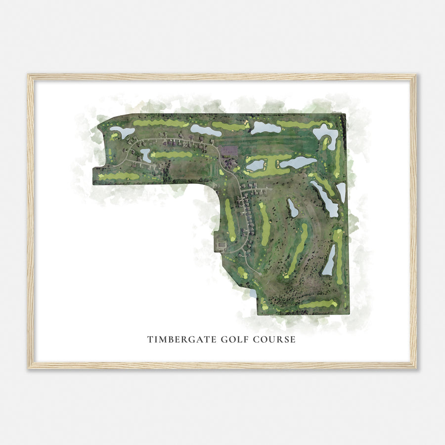 Print of Timbergate Golf Course Classic Map