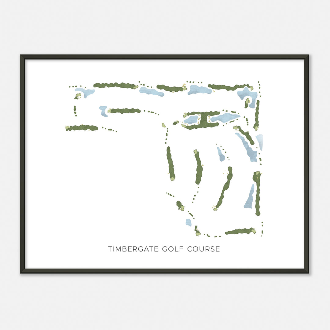 Print of Timbergate Golf Course Modern Map