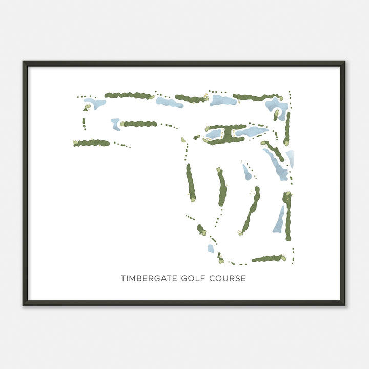 Print of Timbergate Golf Course Modern Map