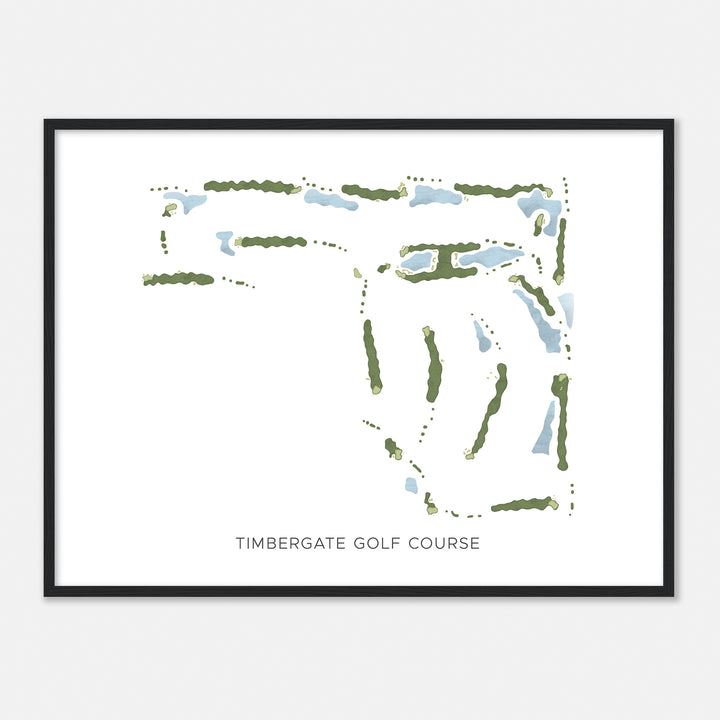 Print of Timbergate Golf Course Modern Map