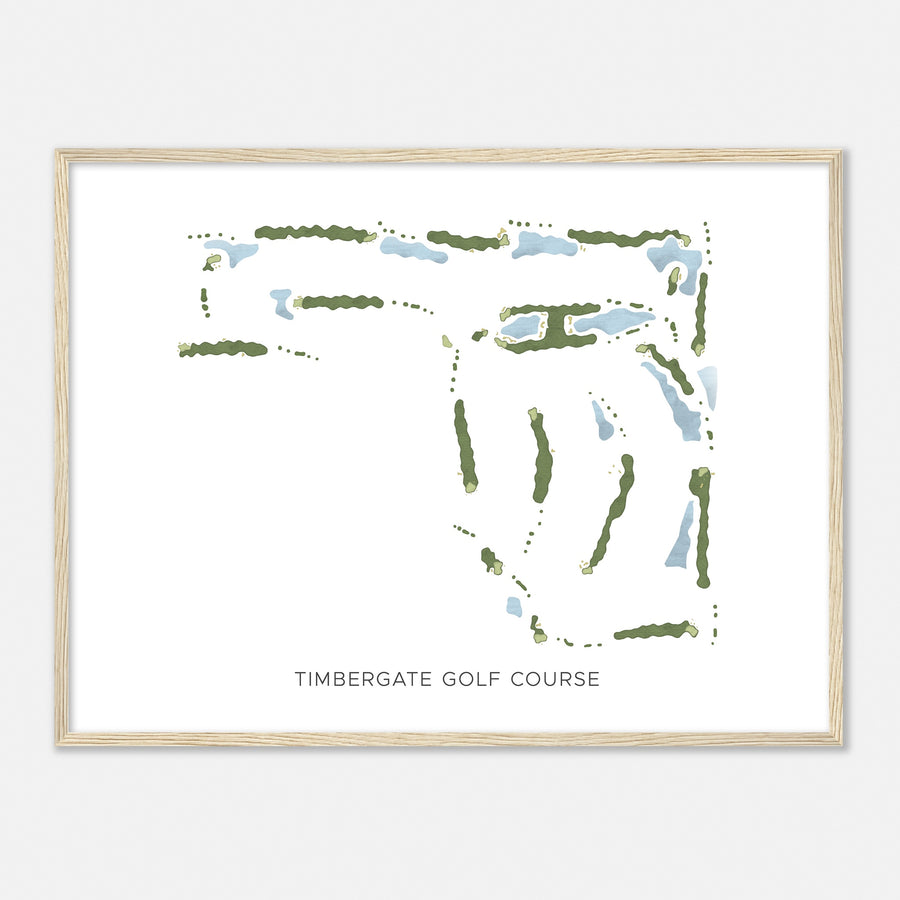 Print of Timbergate Golf Course Modern Map