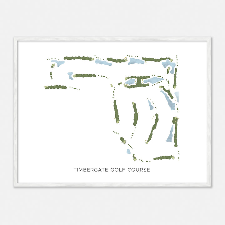 Print of Timbergate Golf Course Modern Map