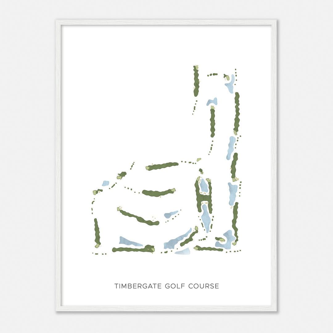 Print of Timbergate Golf Course Modern Map