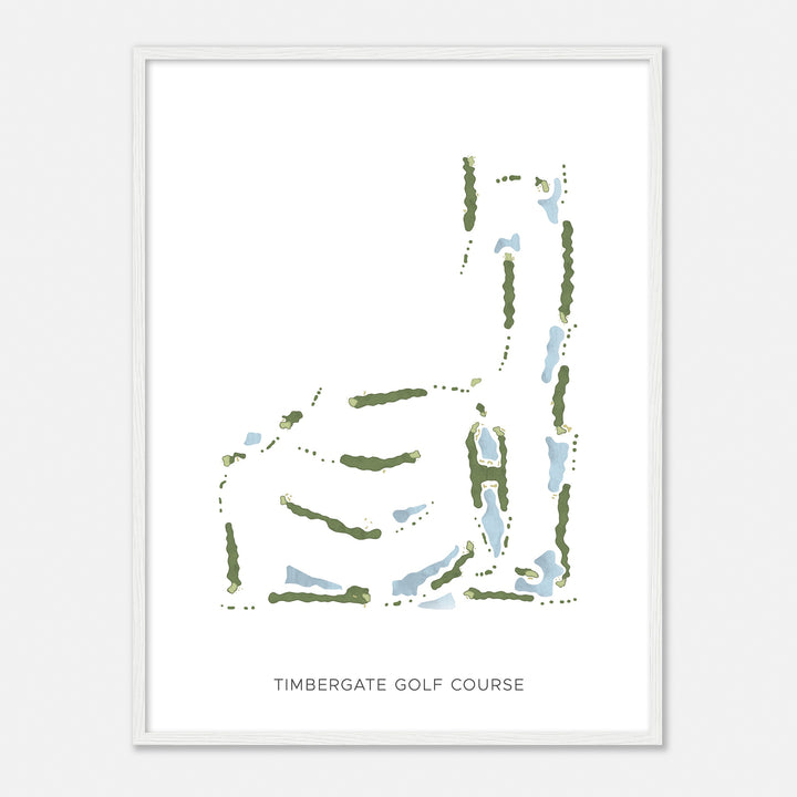 Print of Timbergate Golf Course Modern Map