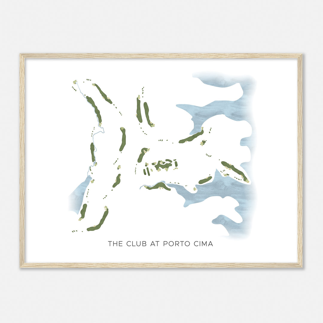 Print of The Club At Porto Cima Modern Map
