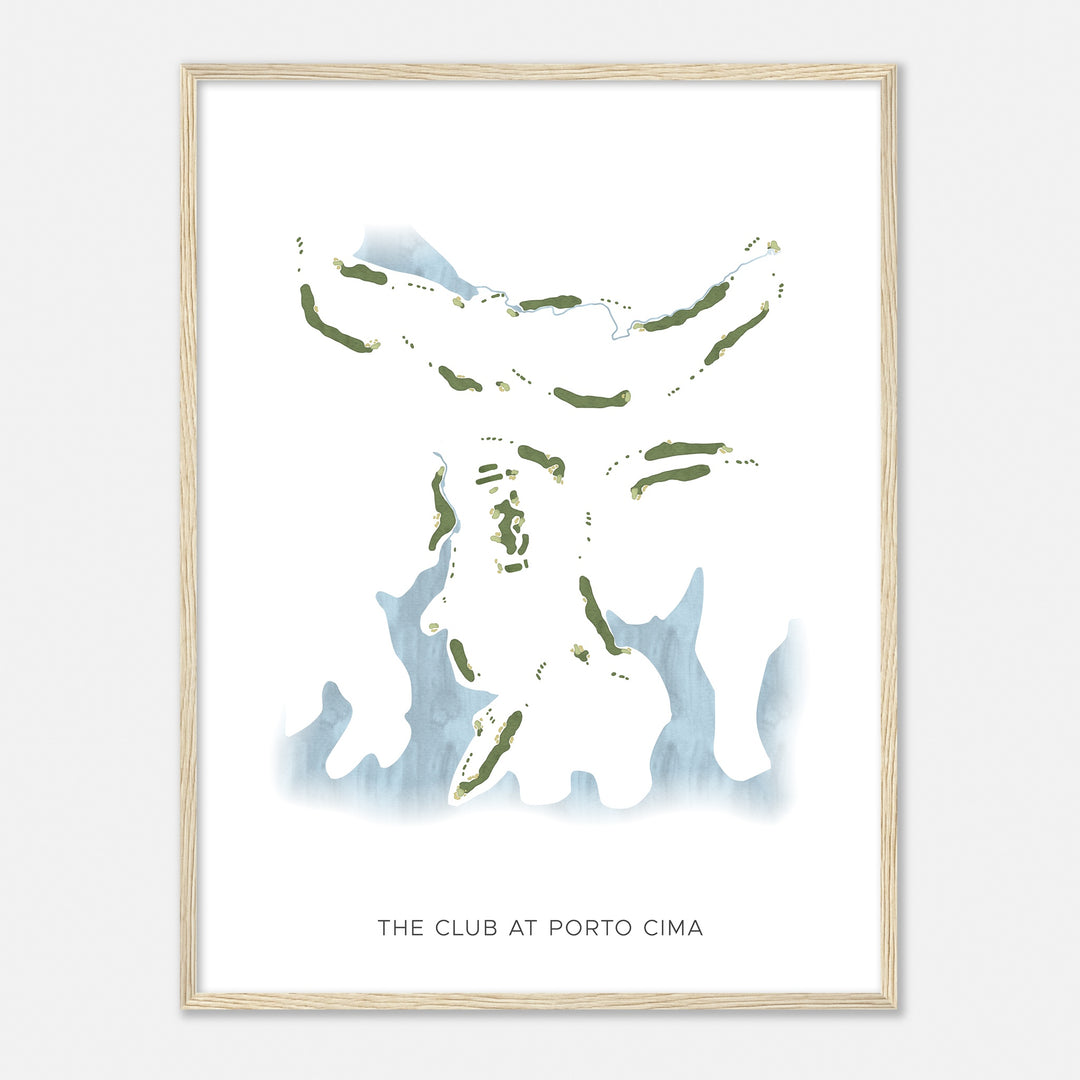 Print of The Club At Porto Cima Modern Map