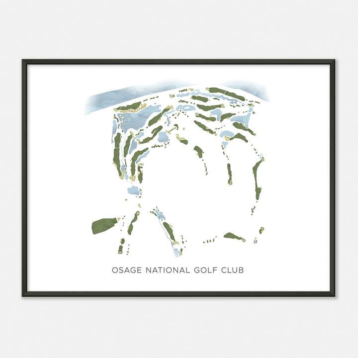 Print of Osage National Golf Club Modern Map