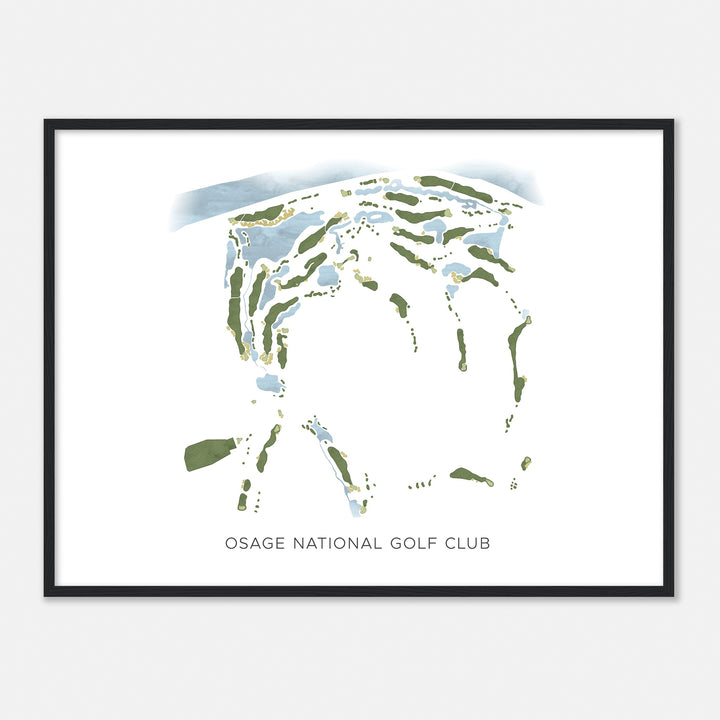 Print of Osage National Golf Club Modern Map