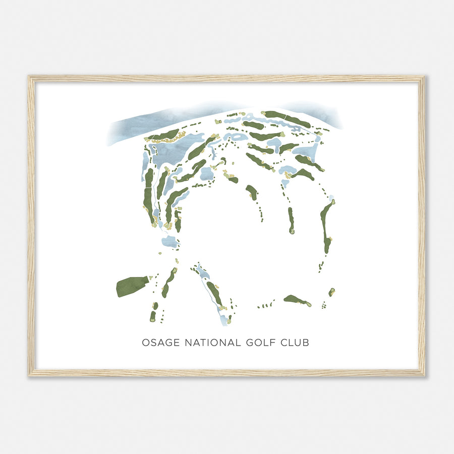 Print of Osage National Golf Club Modern Map