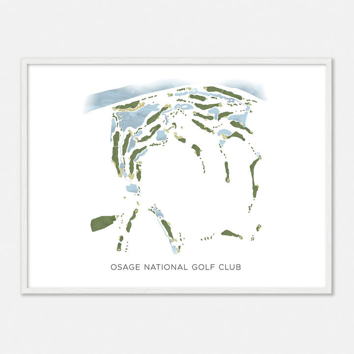 Print of Osage National Golf Club Modern Map