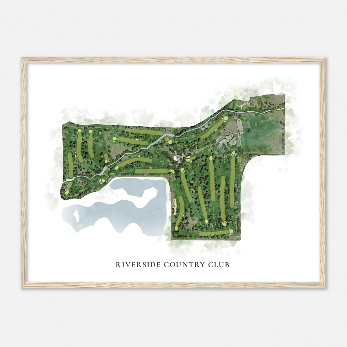 Print of Riverside Country Club Classic Map