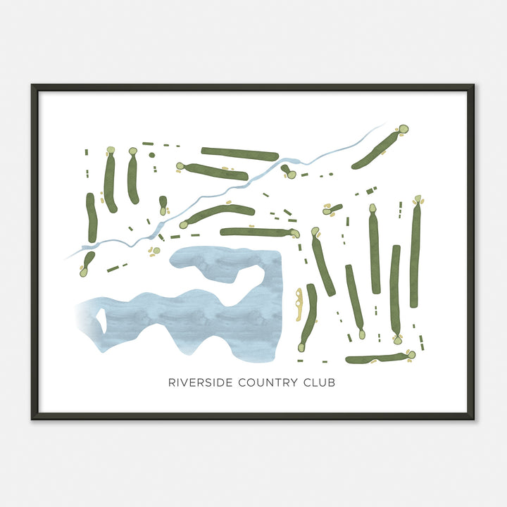 Print of Riverside Country Club Modern Map