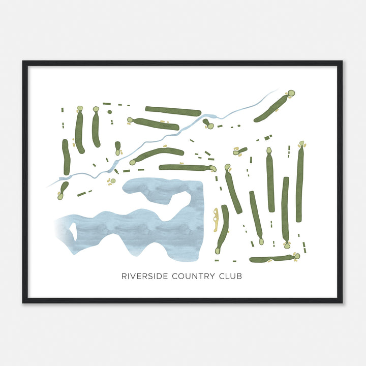 Print of Riverside Country Club Modern Map
