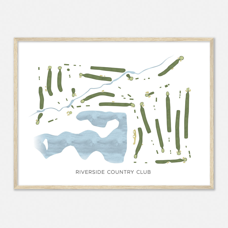 Print of Riverside Country Club Modern Map