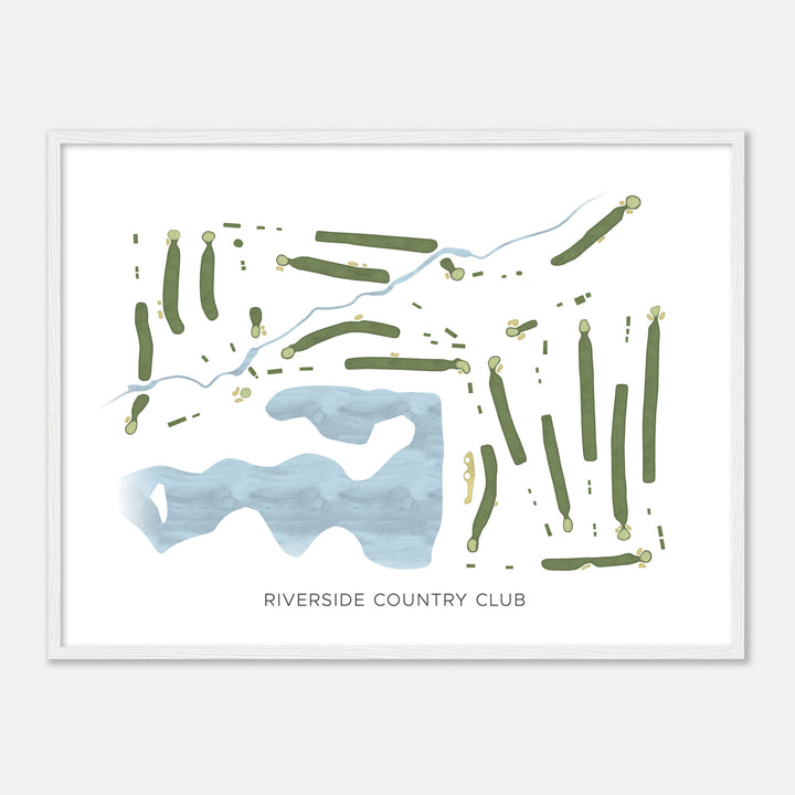 Print of Riverside Country Club Modern Map