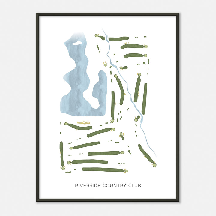 Print of Riverside Country Club Modern Map