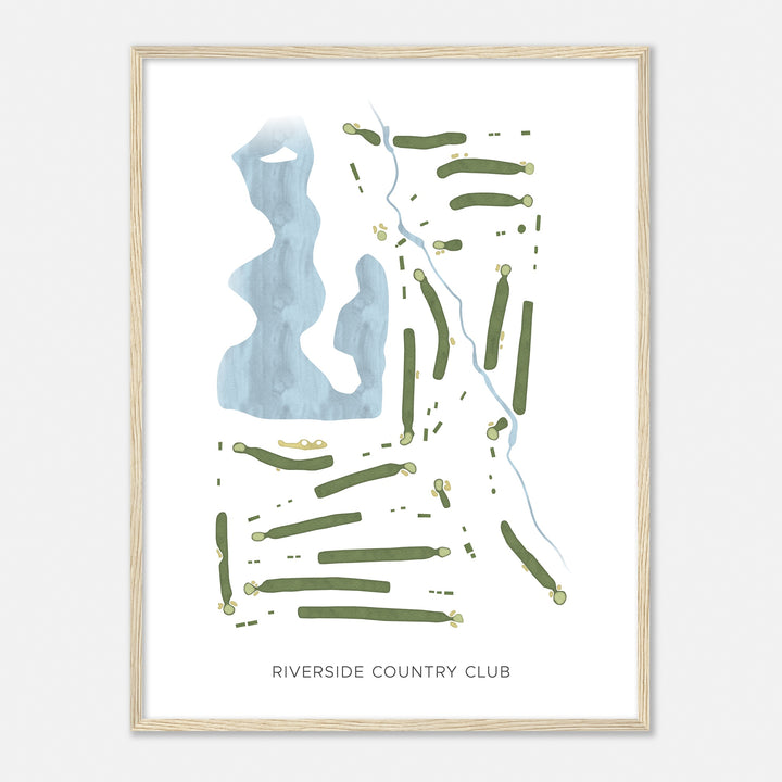 Print of Riverside Country Club Modern Map