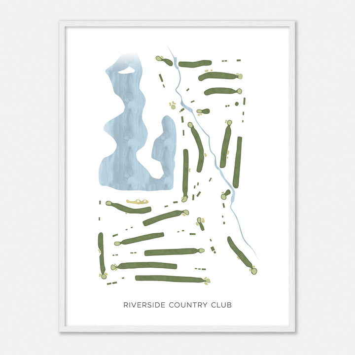 Print of Riverside Country Club Modern Map