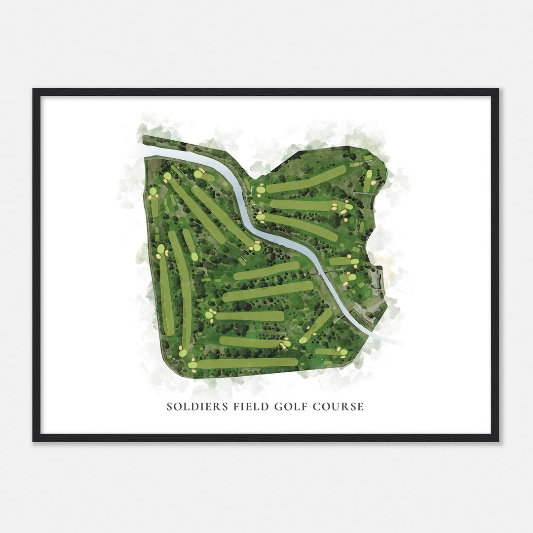 Print of Soldiers Field Golf Course Classic Map