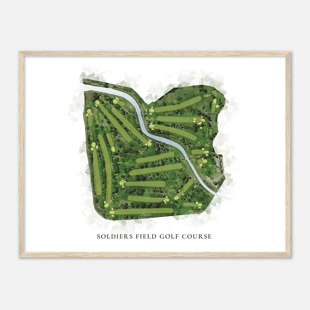 Print of Soldiers Field Golf Course Classic Map