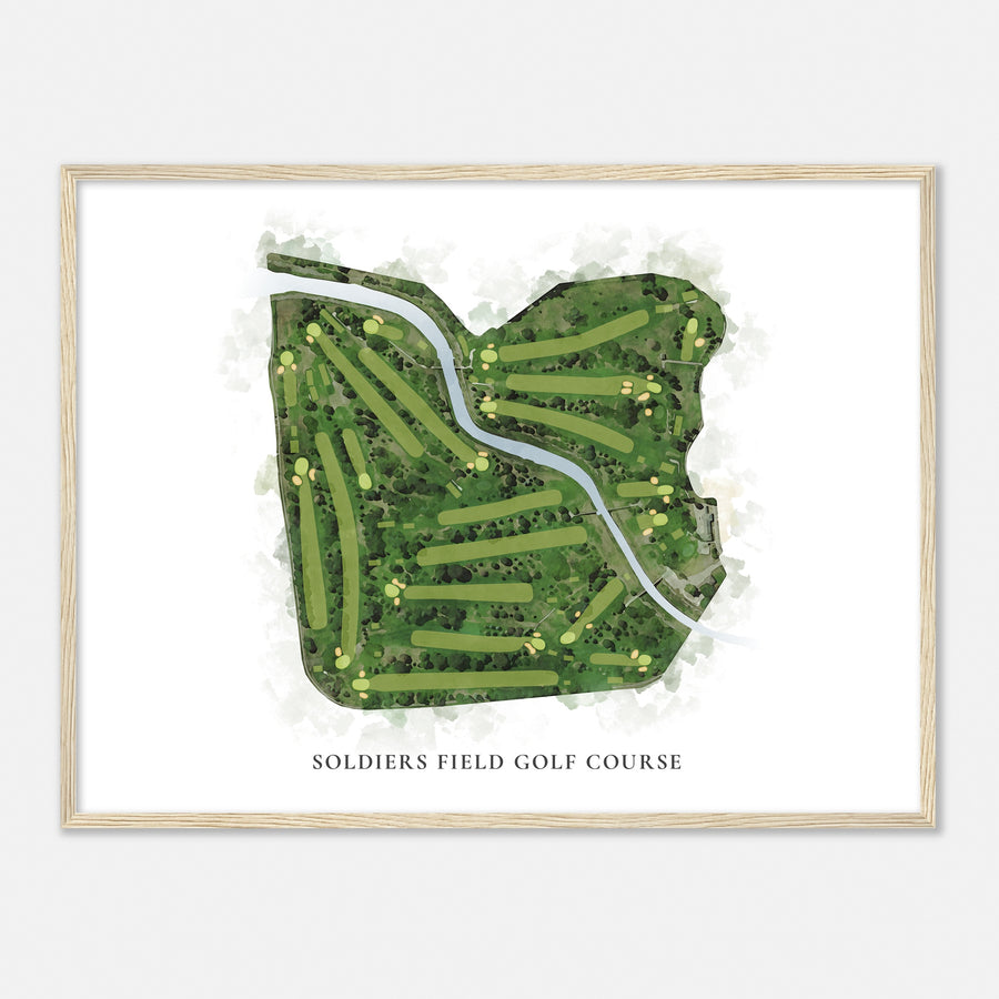 Print of Soldiers Field Golf Course Classic Map