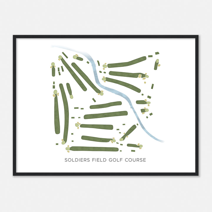 Print of Soldiers Field Golf Course Modern Map