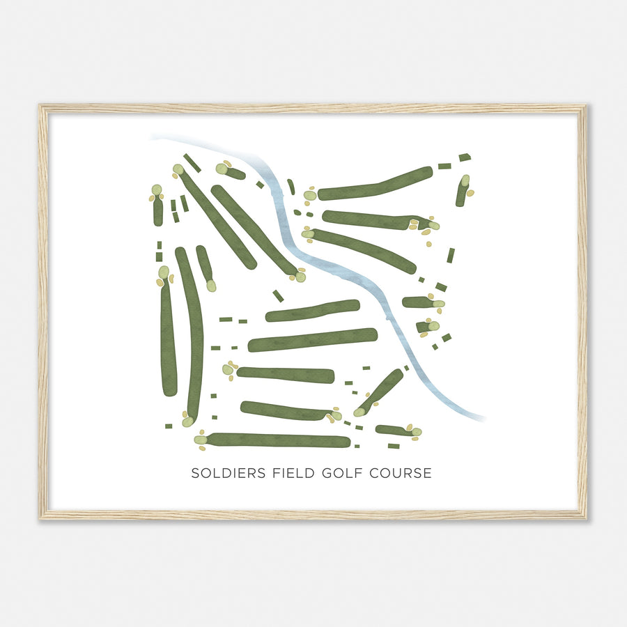 Print of Soldiers Field Golf Course Modern Map