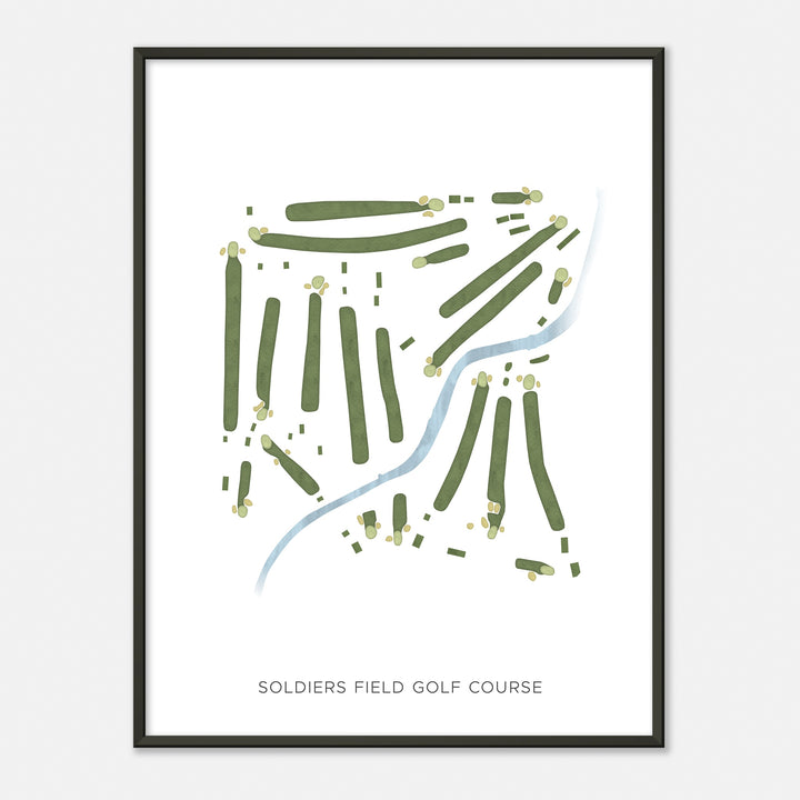 Print of Soldiers Field Golf Course Modern Map