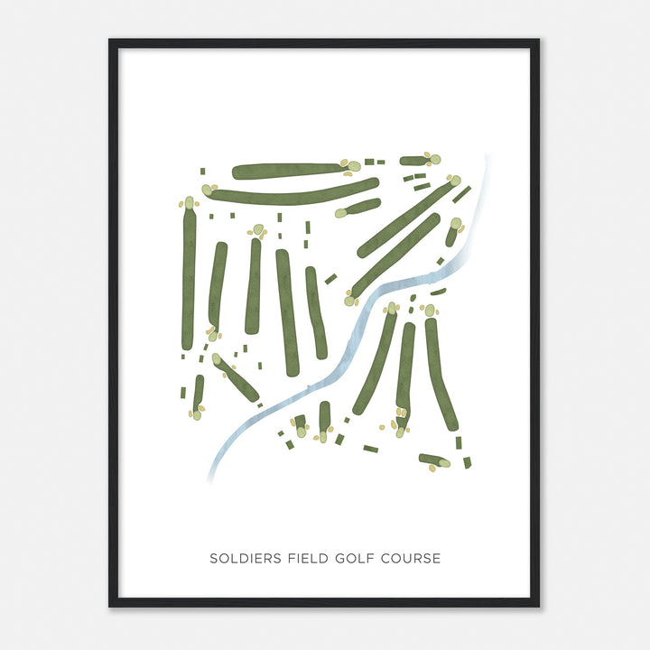 Print of Soldiers Field Golf Course Modern Map