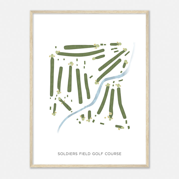 Print of Soldiers Field Golf Course Modern Map