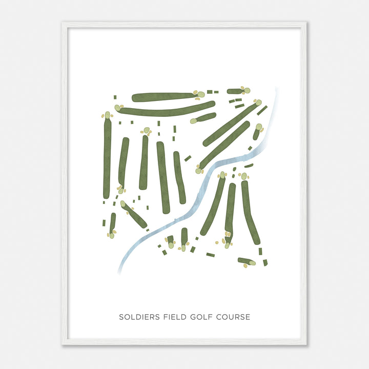 Print of Soldiers Field Golf Course Modern Map