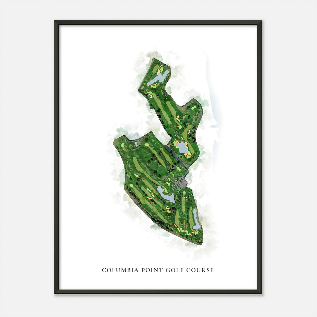 Print of Columbia Point Golf Course Classic Map