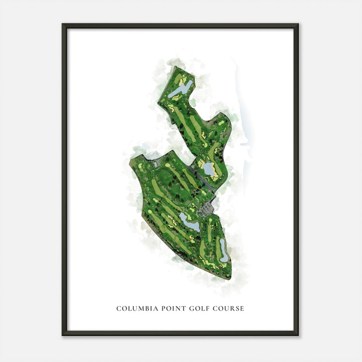 Print of Columbia Point Golf Course Classic Map