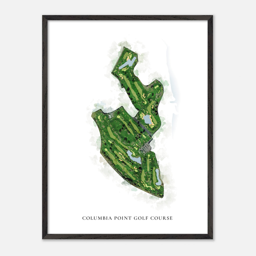 Print of Columbia Point Golf Course Classic Map