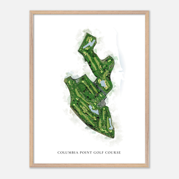 Print of Columbia Point Golf Course Classic Map