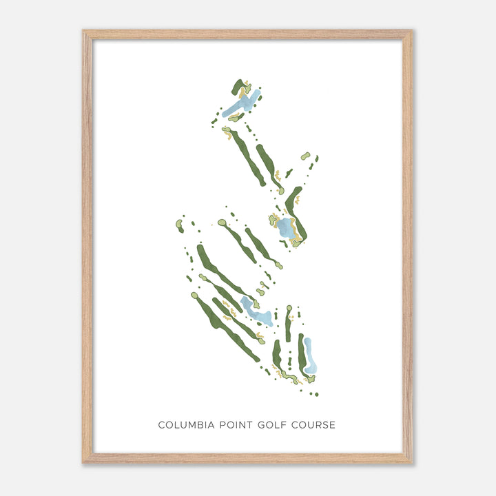 Print of Columbia Point Golf Course Modern Map