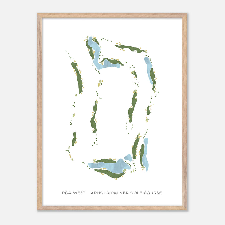 Print of Pga West - Arnold Palmer Golf Course Modern Map