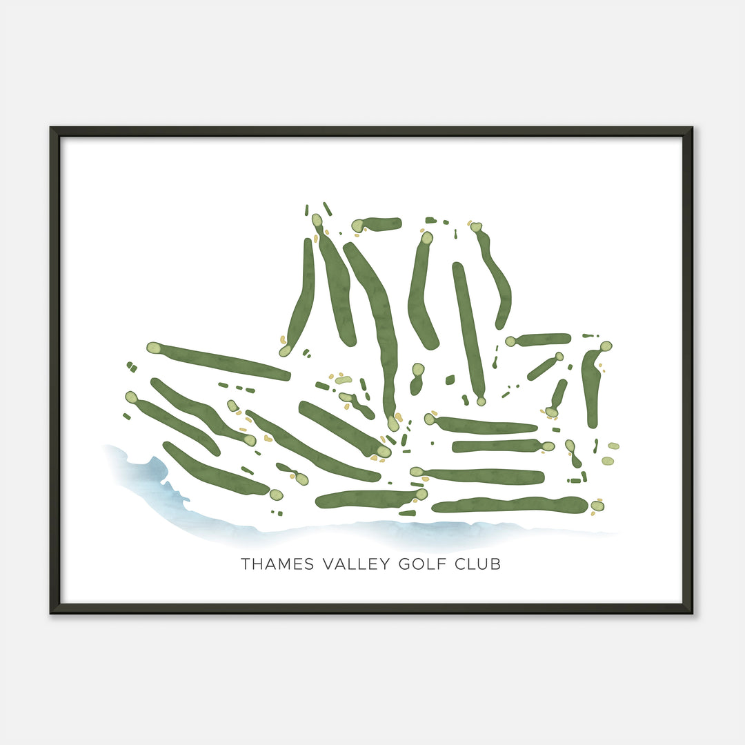 Print of Thames Valley Golf Club Modern Map