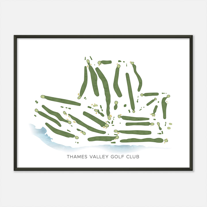 Print of Thames Valley Golf Club Modern Map