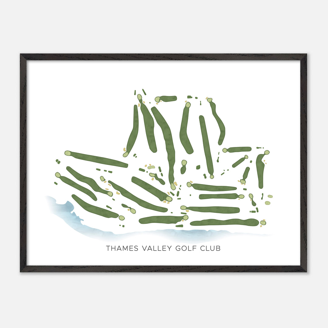 Print of Thames Valley Golf Club Modern Map