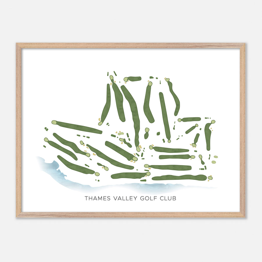 Print of Thames Valley Golf Club Modern Map