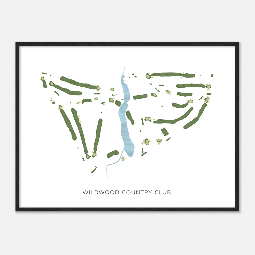 Print of Wildwood Country Club Modern Map