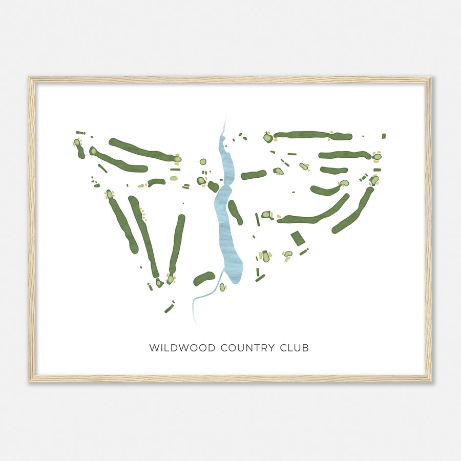 Print of Wildwood Country Club Modern Map