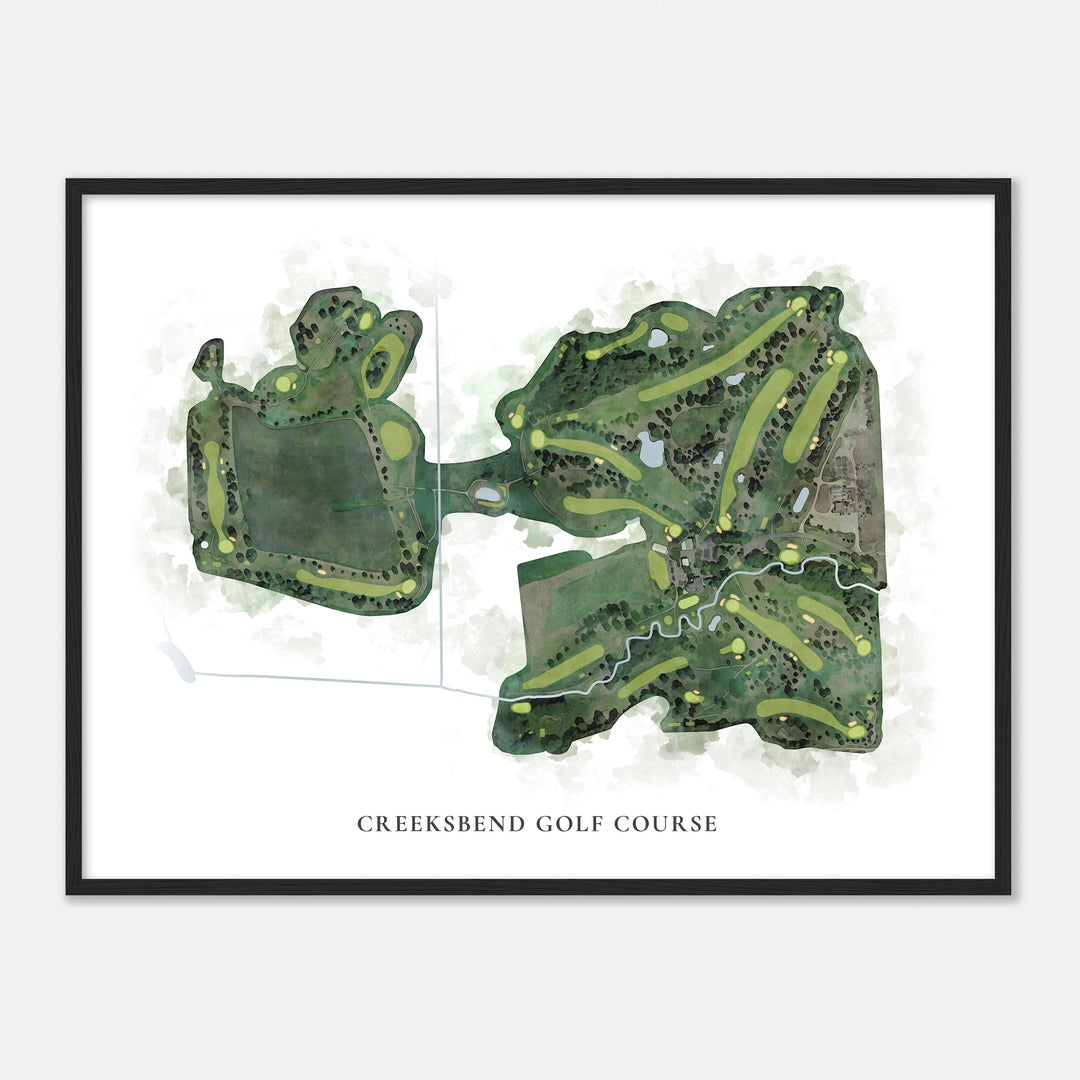 Print of Creeksbend Golf Course Classic Map